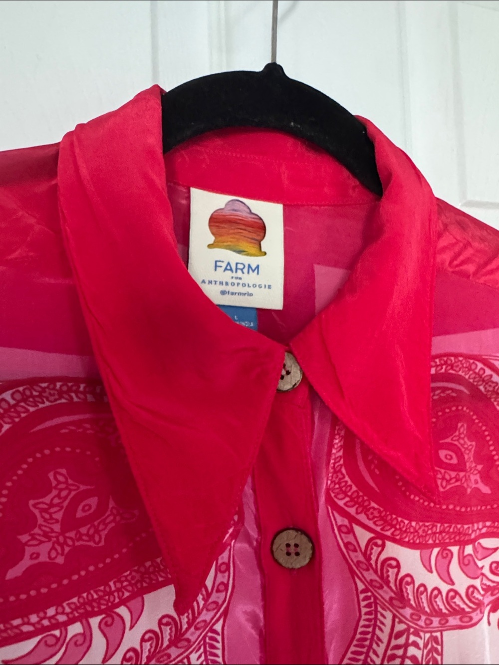 Farm Rio Pink Blouse - Picture 8 of 8